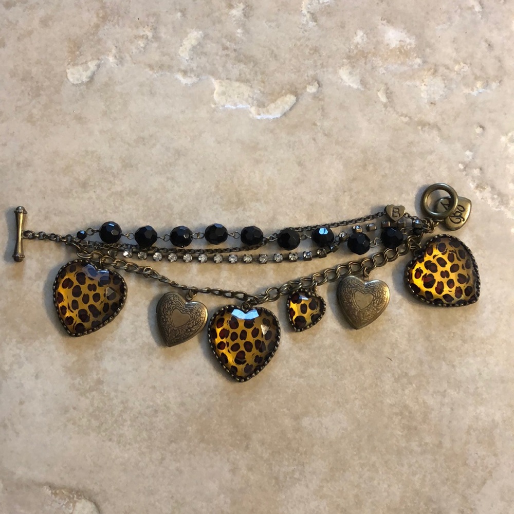 Black and gold leopard bracelet